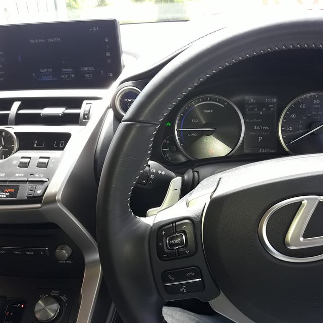 Lexus dashboard and steering wheel